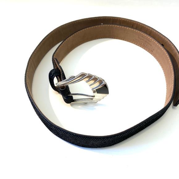 Judith Jack belt with sterling silver and onyx art deco buckle. Waist size 28 main image 6